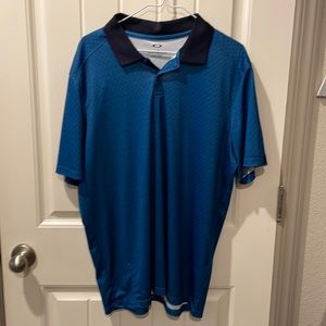 Blue Oakley golf polo